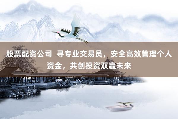 股票配资公司  寻专业交易员，安全高效管理个人资金，共创投资双赢未来