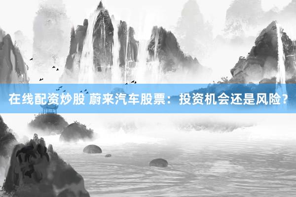 在线配资炒股 蔚来汽车股票：投资机会还是风险？