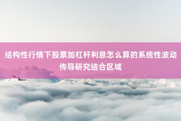 结构性行情下股票加杠杆利息怎么算的系统性波动传导研究结合区域