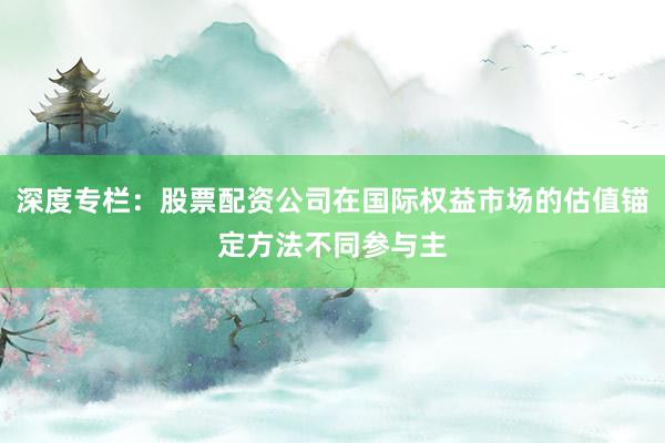 深度专栏：股票配资公司在国际权益市场的估值锚定方法不同参与主