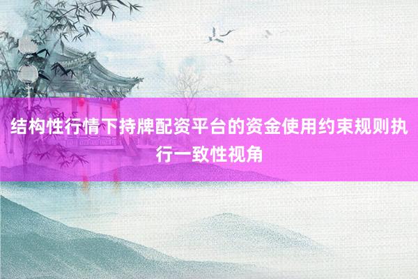 结构性行情下持牌配资平台的资金使用约束规则执行一致性视角
